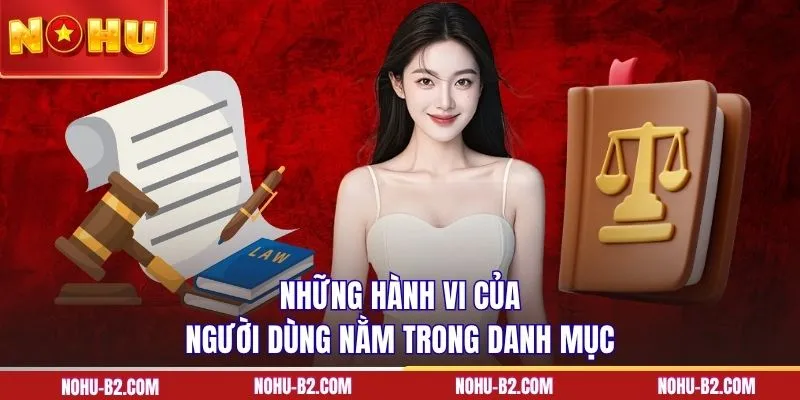 Những hành vi của người dùng nằm trong danh mục